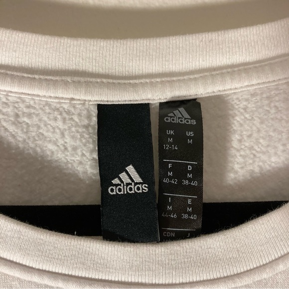 adidas Sweatshirt Classic Three Stripe Pullover Size Medium GUC - Picture 8 of 12